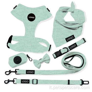 Collar per animali domestici con cablaggio per cani cotone regolabile personalizzato